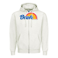Oatmeal Heather Bravo Supermarket Zipper Hoodie - linhVisuals