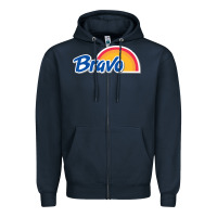 Navy Bravo Supermarket Zipper Hoodie - linhVisuals
