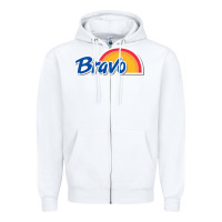 White Bravo Supermarket Zipper Hoodie - linhVisuals