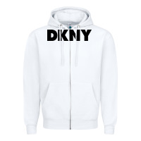 White DKNY Zipper Hoodie - linhVisuals