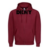 Burgundy DKNY Zipper Hoodie - linhVisuals
