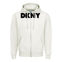 Oatmeal Heather DKNY Zipper Hoodie - linhVisuals