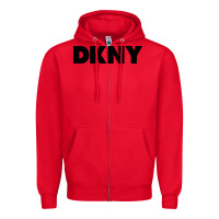 Red DKNY Zipper Hoodie - linhVisuals