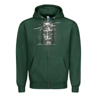 Sports Green the shroud of turin holy face of jesus t shirt Zipper Hoodie - linhVisuals