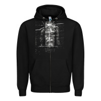 Black the shroud of turin holy face of jesus t shirt Zipper Hoodie - linhVisuals
