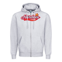Heather Grey Hardee's Zipper Hoodie - linhVisuals