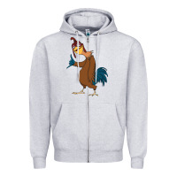 Heather Grey Chicken Joe is a Vibe Zipper Hoodie - linhVisuals