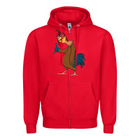 Red Chicken Joe is a Vibe Zipper Hoodie - linhVisuals