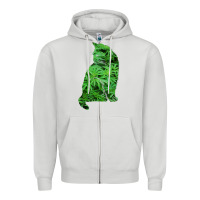 Dove Grey funny cannabis & cat lover marijuana weed smoker art t shirt Zipper Hoodie - linhVisuals