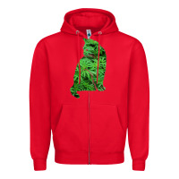 Red funny cannabis & cat lover marijuana weed smoker art t shirt Zipper Hoodie - linhVisuals