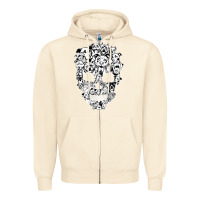 Sandshell funny pitbull skull dog skeleton halloween t shirt Zipper Hoodie - linhVisuals