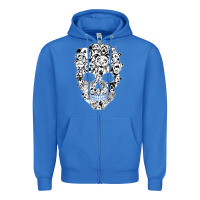 True Royal funny pitbull skull dog skeleton halloween t shirt Zipper Hoodie - linhVisuals