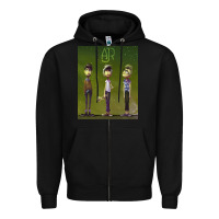 Black ajr green Zipper Hoodie - linhVisuals
