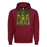 Burgundy ajr green Zipper Hoodie - linhVisuals