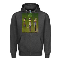 Charcoal Heather ajr green Zipper Hoodie - linhVisuals