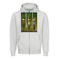 Dove Grey ajr green Zipper Hoodie - linhVisuals