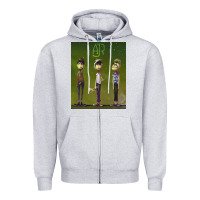 Heather Grey ajr green Zipper Hoodie - linhVisuals