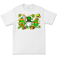 White St. Patrick's Day gnomes Premium Tee - OliviaCreatesArt