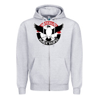 Heather Grey waterlooblackhawks Zipper Hoodie - linhVisuals