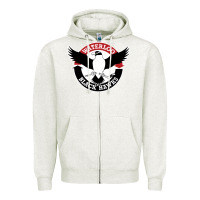 Oatmeal Heather waterlooblackhawks Zipper Hoodie - linhVisuals