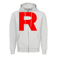 Dove Grey team rocket Zipper Hoodie - linhVisuals
