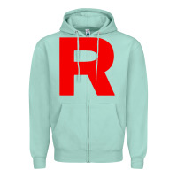 Seafoam team rocket Zipper Hoodie - linhVisuals