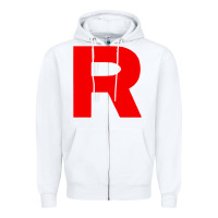 White team rocket Zipper Hoodie - linhVisuals