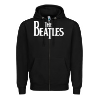 Black the beatels Zipper Hoodie - linhVisuals