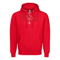 Red funny male nurse murse in training t shirt Zipper Hoodie - linhVisuals