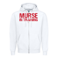 White funny male nurse murse in training t shirt Zipper Hoodie - linhVisuals