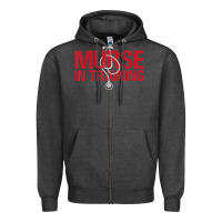 Charcoal Heather funny male nurse murse in training t shirt Zipper Hoodie - linhVisuals