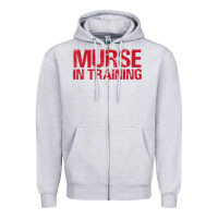 Heather Grey funny male nurse murse in training t shirt Zipper Hoodie - linhVisuals