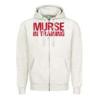 Oatmeal Heather funny male nurse murse in training t shirt Zipper Hoodie - linhVisuals