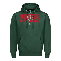 Sports Green funny male nurse murse in training t shirt Zipper Hoodie - linhVisuals
