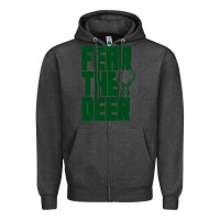 Charcoal Heather bucks basket ball Zipper Hoodie - linhVisuals