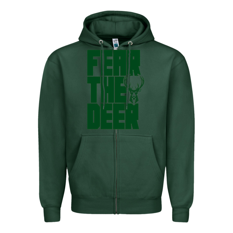 Bucks Basket Ball Zipper Hoodie by linhVisuals | Teevron