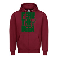 Burgundy bucks basket ball Zipper Hoodie - linhVisuals