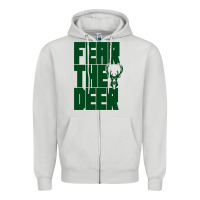 Dove Grey bucks basket ball Zipper Hoodie - linhVisuals