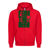 Red bucks basket ball Zipper Hoodie - linhVisuals