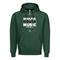 Sports Green soulful house music deep house edm premium t shirt Zipper Hoodie - linhVisuals