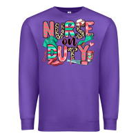 Purple nurse on duty Premium Sweatshirt - RanaPortraitStore