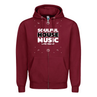 Burgundy soulful house music deep house edm premium t shirt Zipper Hoodie - linhVisuals