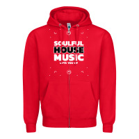 Red soulful house music deep house edm premium t shirt Zipper Hoodie - linhVisuals