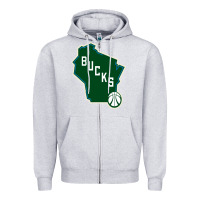 Heather Grey bucks Zipper Hoodie - linhVisuals