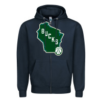 Navy bucks Zipper Hoodie - linhVisuals