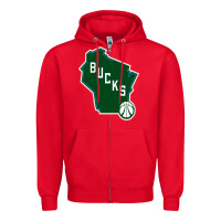 Red bucks Zipper Hoodie - linhVisuals