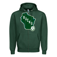 Sports Green bucks Zipper Hoodie - linhVisuals