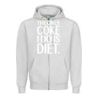 Dove Grey the only coke i do is diet Zipper Hoodie - linhVisuals