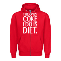 Red the only coke i do is diet Zipper Hoodie - linhVisuals