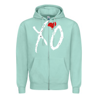 Seafoam xo  (3) Zipper Hoodie - linhVisuals